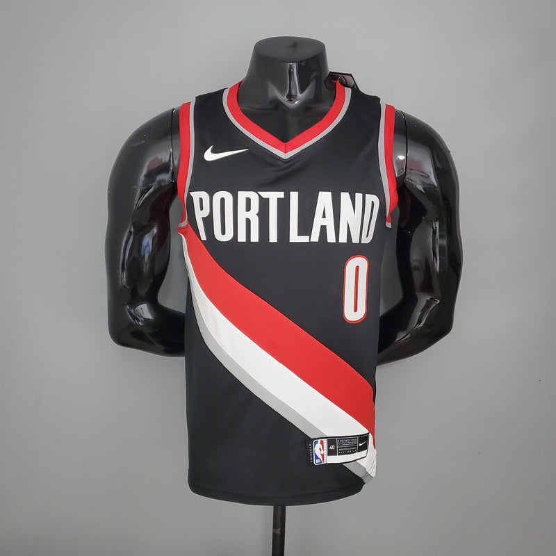 Regata NBA Portland Trail Blazers - Lillard #0 Black - CAMISA DE TIME