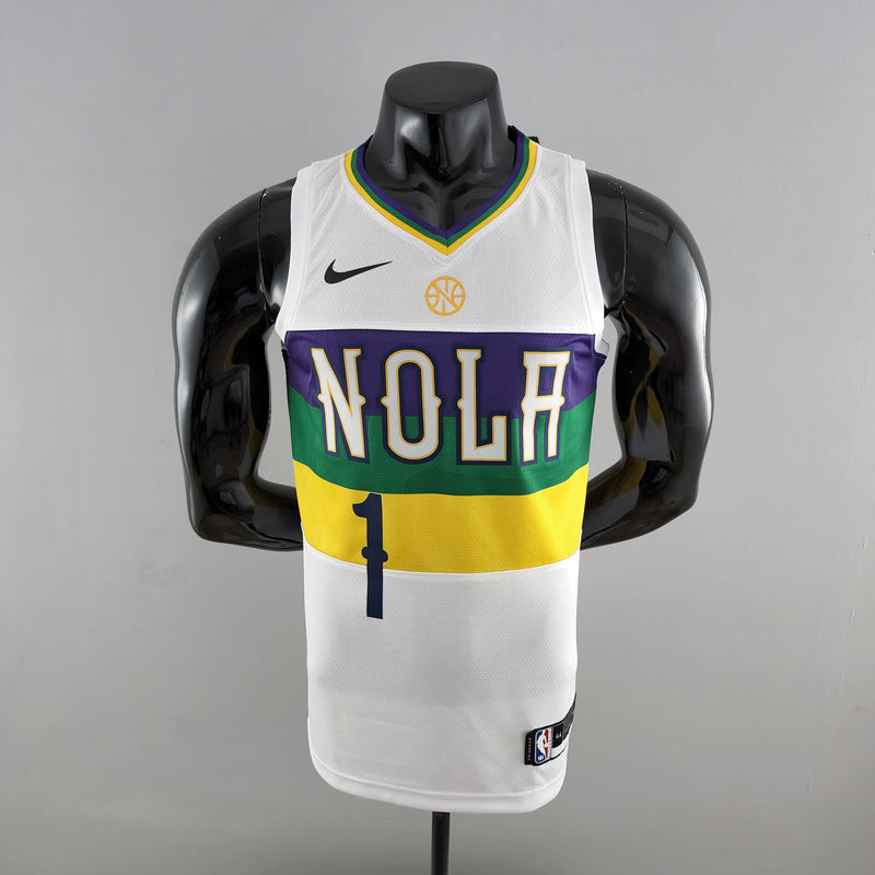 Regata NBA New Orleans Pelicans - Williams #1 Urban Edition White - CAMISA DE TIME